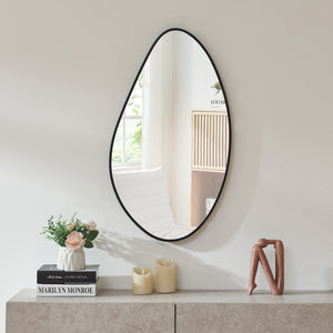 Oglinda de perete Orland 82x46 cm negru [en.casa]