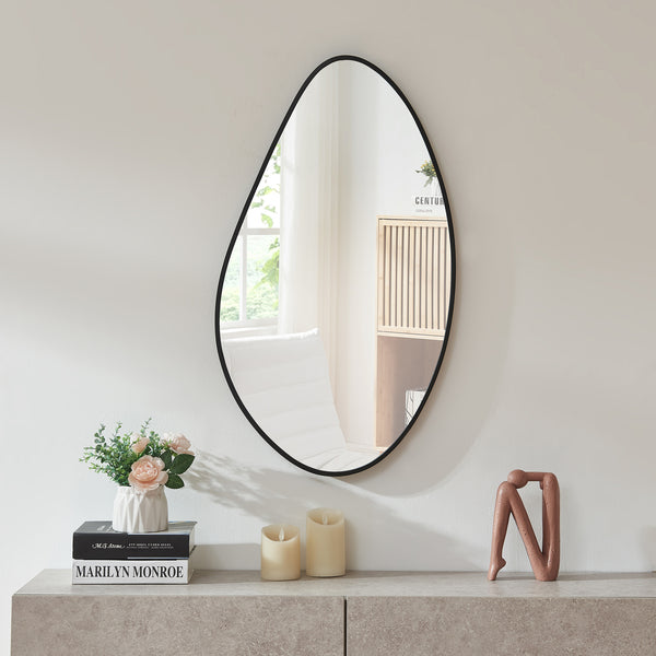 Oglinda de perete Orland 82x46 cm negru [en.casa]
