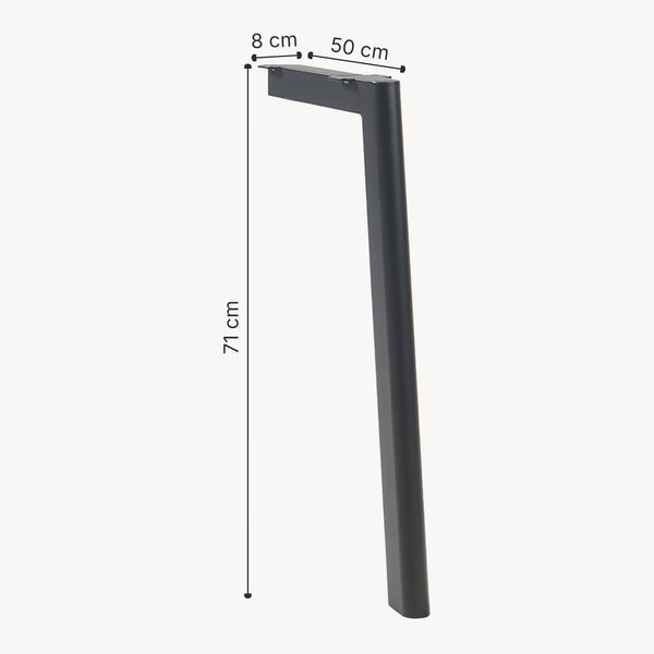 Set 4 buc picioare masa Hostang 50x8x71 cm otel negru [en.casa]