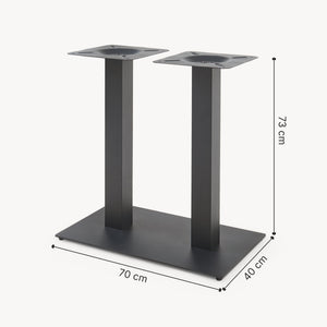 Picior masa Vadejord 70x40x73 cm otel negru [en.casa]