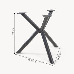Picior masa Viserinna 94,5 x 94,5 x 73 cm otel negru [en.casa]