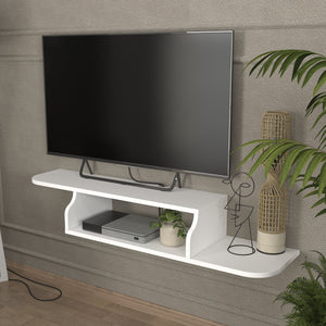 Suport TV de perete Kershaby 120x30x19 cm alb [en.casa]