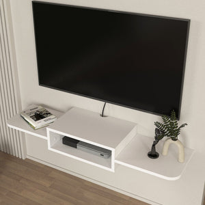 Suport TV de perete Tar 115x30x16 cm alb [en.casa]
