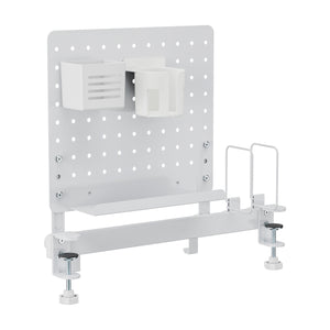 Organizator lateral masa birou Sauda 50x50 cm otel alb [en.casa]