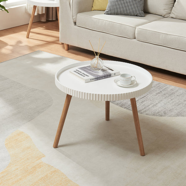 Couchtisch Bongard Ø60x45 cm Weiß [en.casa]