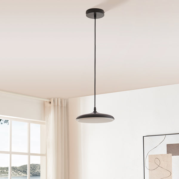 Lampa suspendata Oupilu 120x25x25 cm 12 LEDuri incorporate negru/alb [lux.pro]
