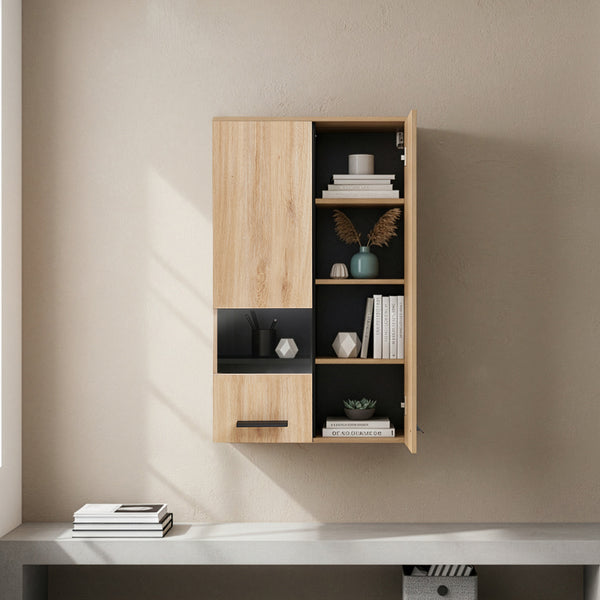 Dulap perete Noppen 98x60x35 cm efect stejar [en.casa]