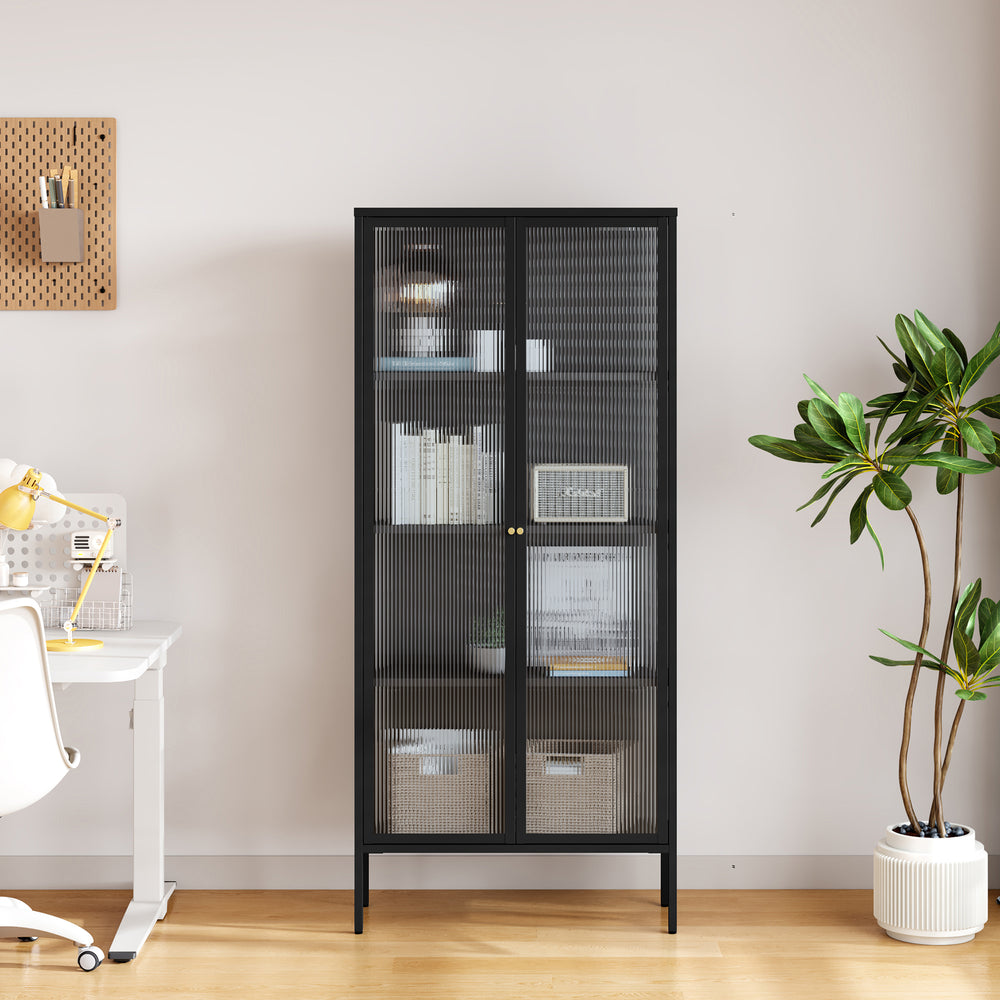 Vitrina Vinterhavn negru [en.casa]