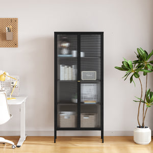 Vitrina Vinterhavn negru [en.casa]