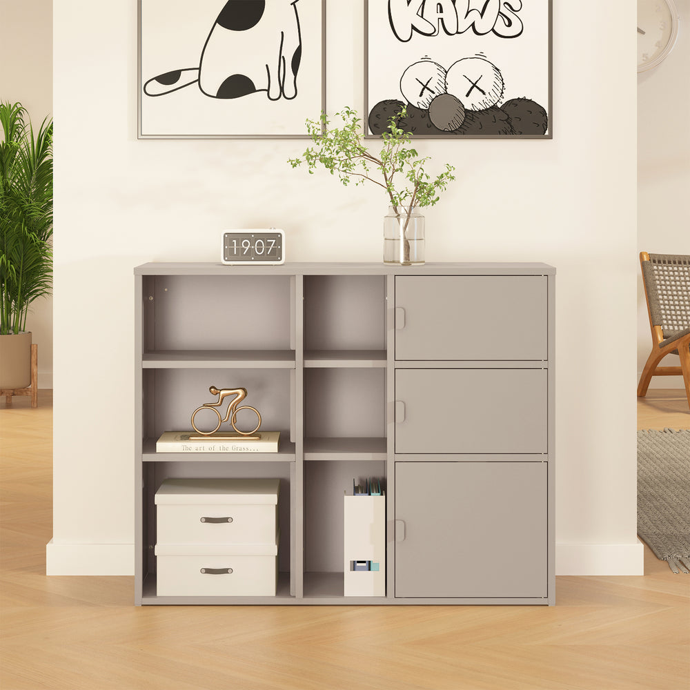 Dulap documente Kliri 81x100x32 cm otel camel [en.casa]