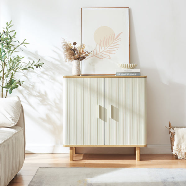Comoda Ferrersp 80x80x40 cm efect stejar/oatmeal [en.casa]