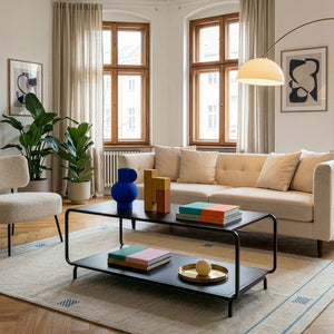 Masuta cafea Færder  115x50x45 cm negru [en.casa]