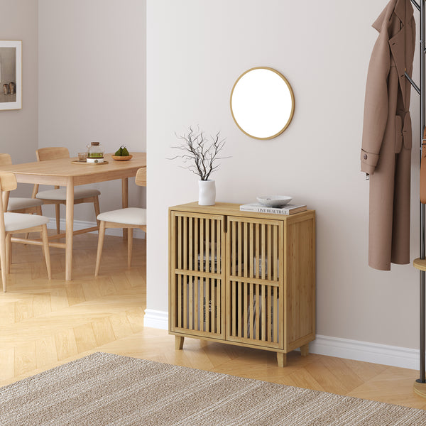Dulap auxiliar Sirgerg 77x72x33 cm bambus natural [en.casa]