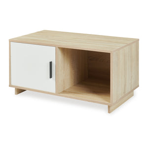 Masuta cafea bicolor Kenta 80x45x40 cm efect stejar Sonoma/alb [en.casa]