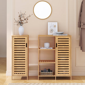 Dulap baie 2 componente Hakseri 87x99x33 cm bambus natur [en.casa]