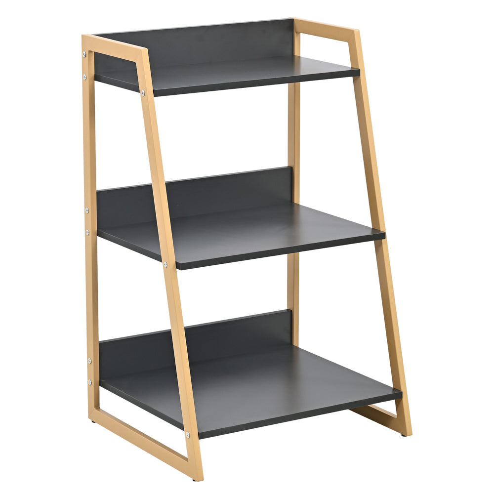 Raft cu polițe Kuomi 84x53x47 cm Bej/Gri închis [en.casa]