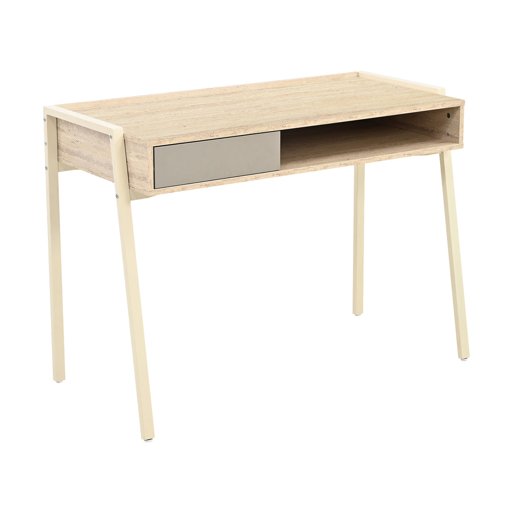 Birou Boderas 107x55x78 cm Bej/Travertin [en.casa]