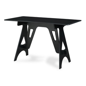 Birou Bostenenna 120x60x75 cm Negru cu textură de lemn [en.casa]