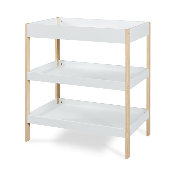Masa de schimb Oupilu cu 2 rafturi 91x82x53 cm Alb [en.casa]