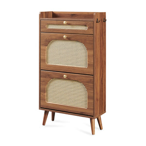 Suport pentru încălțăminte Virievarnu 111x60x24 cm aspect nuc [en.casa]
