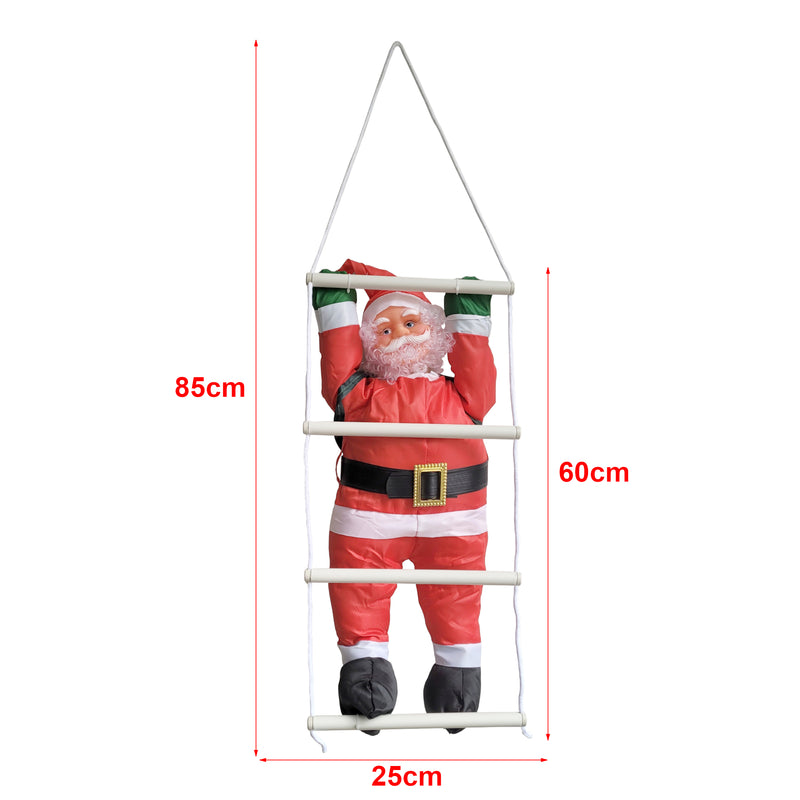 Schiță cotată Mos Craciun pe scara Figurina Craciun 60 cm [en.casa]