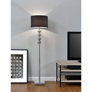 Lampa podea Spheridern 1 x E 27 crom/negru [lux.pro]