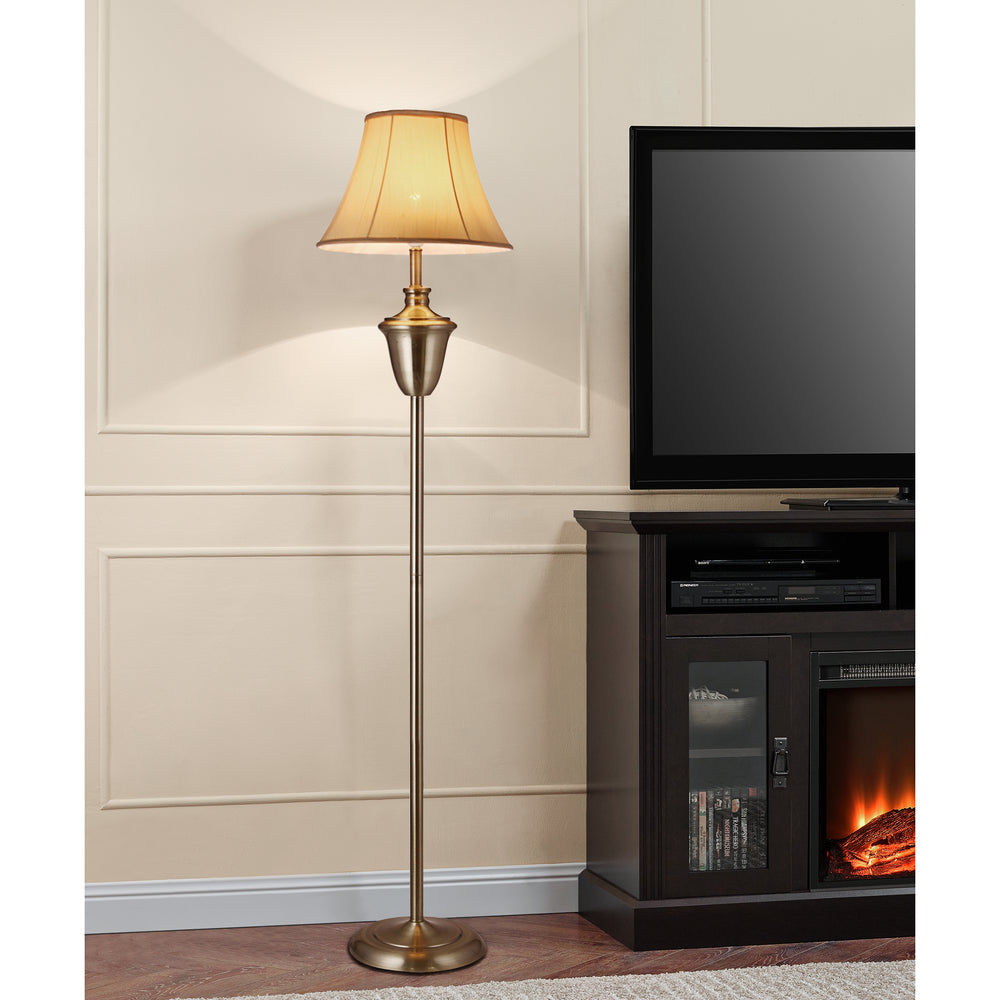 Lampa podea Madrid 1 x E 27  bej maro [lux.pro]
