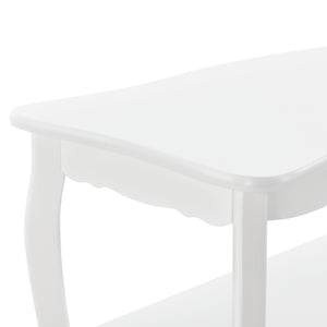 Masuta cafea Shabby Chic MDF/brad alb lacuit [en.casa]