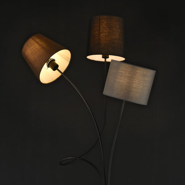 Lampadar Treviso 3 x E14 maro negru gri [lux.pro]