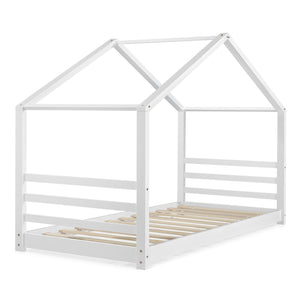 Pat copii Colibri design casuta alb [en.casa] 
