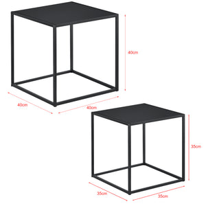 Masute living Reli set 2 buc masuri diferite forma patrata [en.casa]