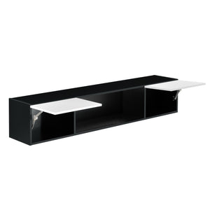 Dulap perete Thabong cu 2 usi si iluminare LED multicolor [en.casa]