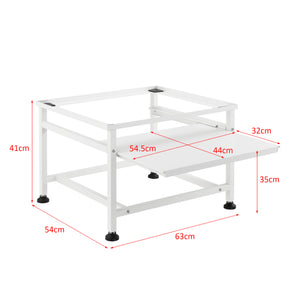 Suport masina de spalat AAWR-8010 cu raft extensibil 63 x 54 x 41 cm otel/alb [en.casa]