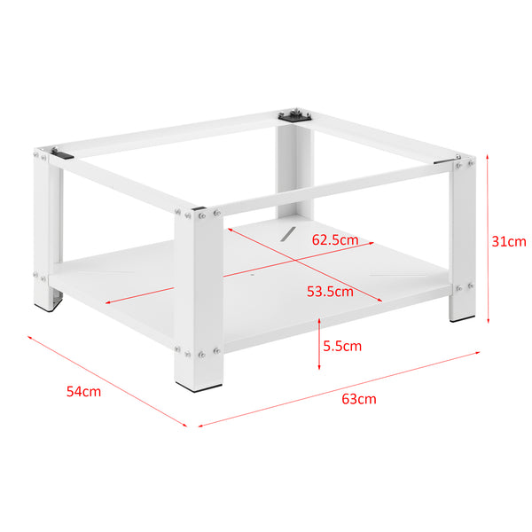 Suport masina de spalat AAWR-8011 otel/alb 63 x 54 x 31 cm [en.casa]