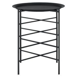 Masuta cafea Gandia cu blat detasabil metal negru [en.casa]