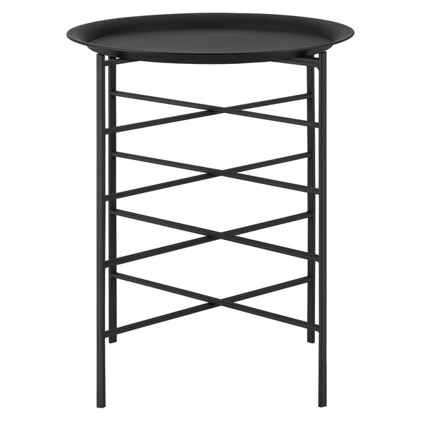 Masuta cafea Gandia cu blat detasabil metal negru [en.casa]