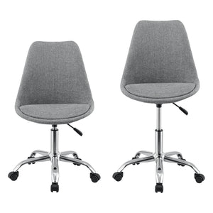 Scaun birou Atherton-T rotativ gri deschis [en.casa] 