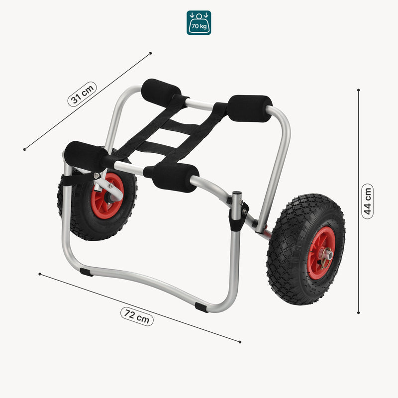 Schiță cotată Carucior caiac AAKW-0099 pliabil 72 x 31 x 44 cm [in.tec]