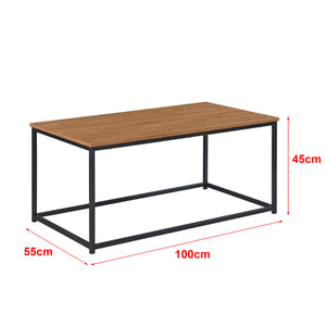 Masuta cafea Esbjerg 45 x 100 x 55 cm efect lemn nuanta inchisa [en.casa] 