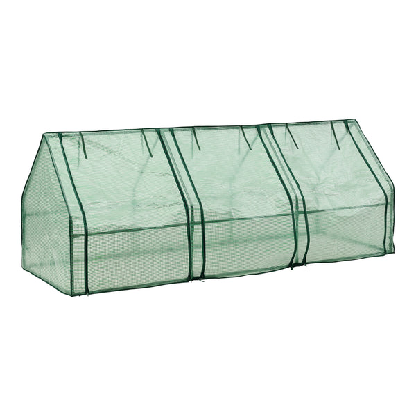 Solar gradina Hoflein 240 x 90 x 90 cm polietilena folie plasa verde [en.casa]
