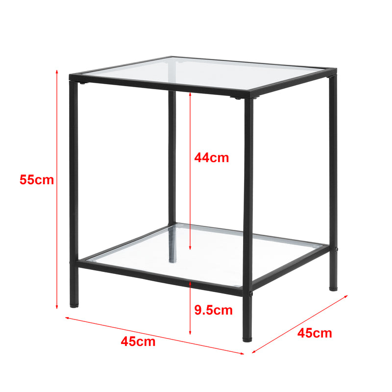 Schiță cotată Masuta living Norrtalje 55 x 45 x 45 cm [en.casa]