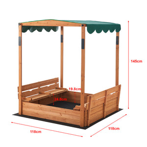 Lada lemn pentru nisip Pitsunda 145 x 118 x 118 cm brad [en.casa]