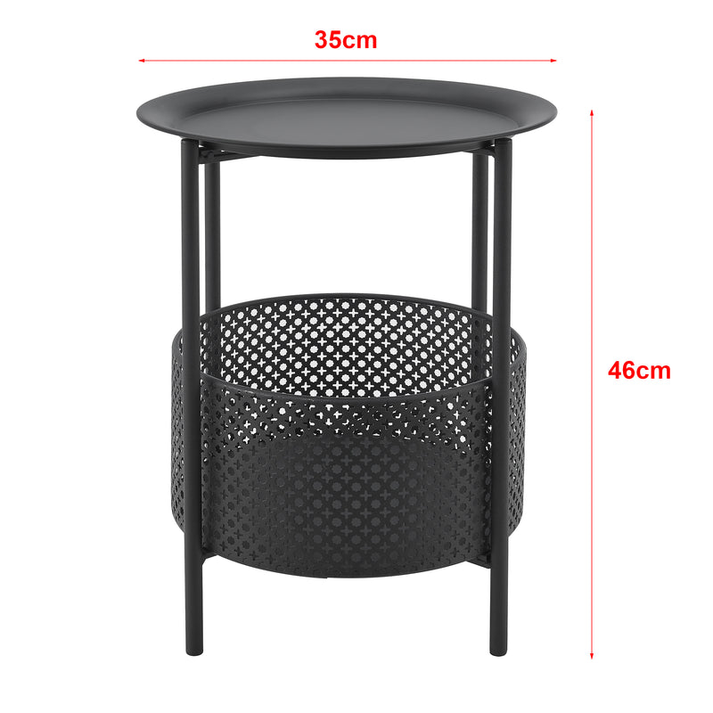 Schiță cotată Masuta cafea Kruibeke metal negru [en.casa]