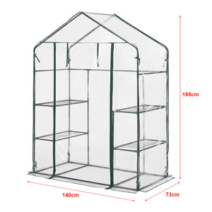 Solar gradina Hoorn 140 x 73 x 195 cm folie PVC transparent [en.casa]