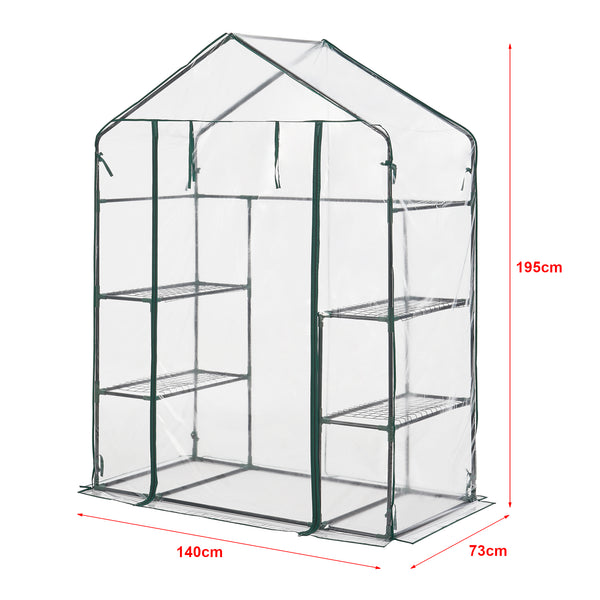 Solar gradina Hoorn 140 x 73 x 195 cm folie PVC transparent [en.casa]