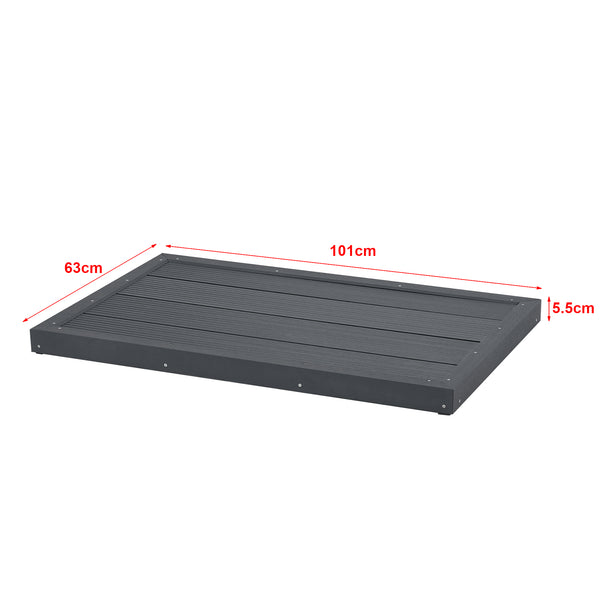 Cadita dus gradina Nurtingen 150kg WPC gri inchis [en.casa]