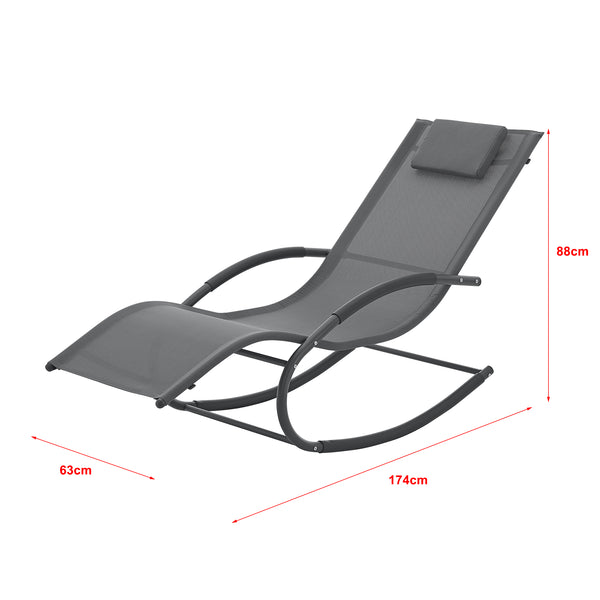 Scaun balansoar gradina Tarent 150 Kg gri inchis [en.casa]