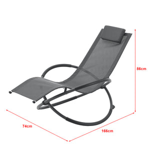 Scaun balansoar gradina Pulsano 150 Kg gri inchis [en.casa]