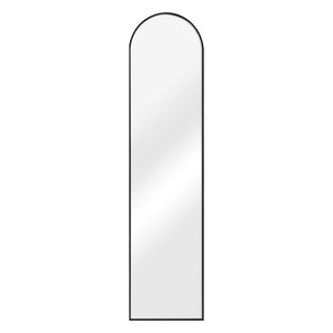 Oglinda de podea Bugnara cu rama negru aluminiu [en.casa]