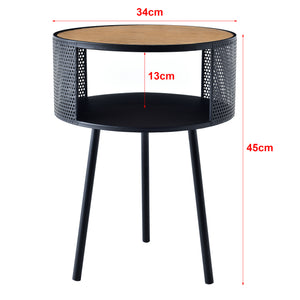Masuta sufragerie Bjornsund rotunda cu raft [en.casa]